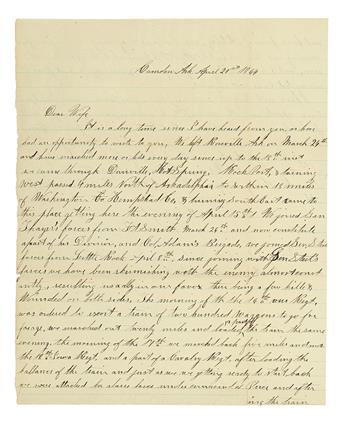 (MILITARY--CIVIL WAR.) GRAFTON, CAPTAIN JOHN R. Collection of letters of a U.S. Colored Infantry Captain to his wife in Lawrence Kansas